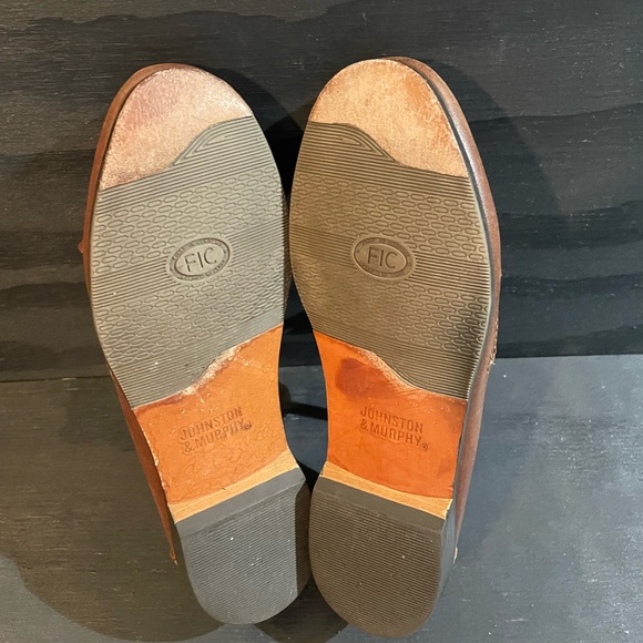 Johnston And Murphy Brown Dress Shoes Slip On Loafers Men’s Size 8.5 - Picture 7 of 8